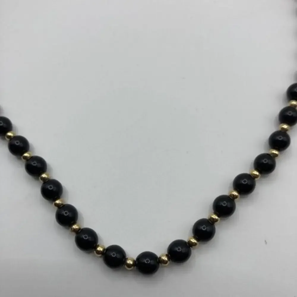 Monet Black Gold‎ Tone Beads 18